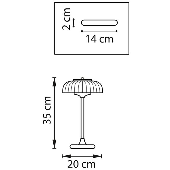 Lightstar 738973 Настольная лампа ACRILE 7W LED 295LM 120G ЗОЛОТО/ЧЕРНЫЙ 3000K, изображение 3
