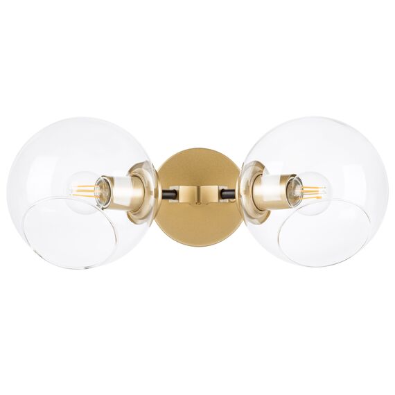 Lightstar 785623 Бра BETA 2x40W E27 ЗОЛОТО/ЧЕРНЫЙ