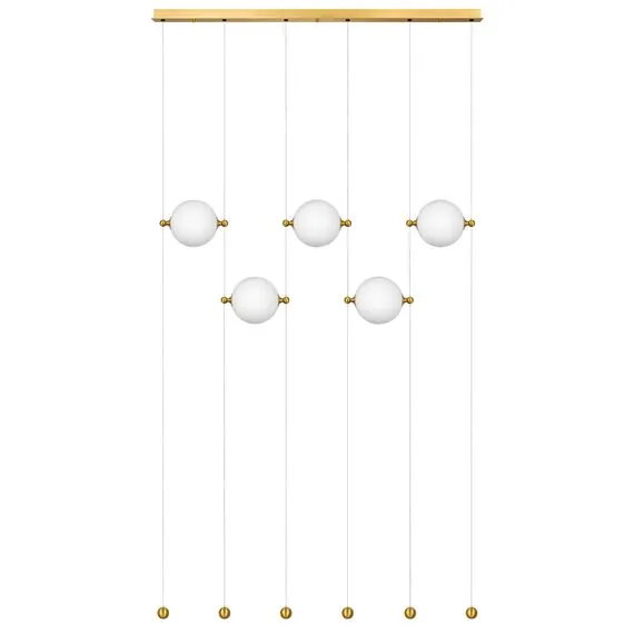 Lightstar 815501 Люстра DAFNE LED 5x8.5W ЛАТУНЬ 3000K