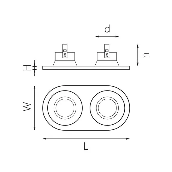Lightstar D6560606 Светильник DOMINO ROUND МR16 (214656+214606+214606), изображение 2