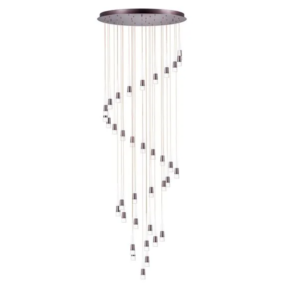 Lightstar 757361 Люстра CONE LED 180W 9000LM КОФЕЙНЫЙ/БЕЛЫЙ/ПРОЗРАЧНЫЙ 3000K