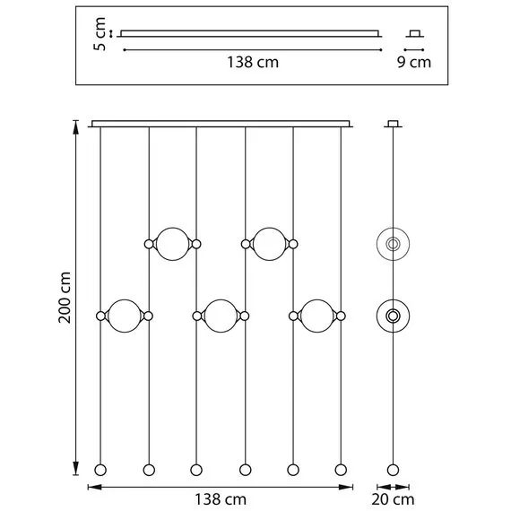 Lightstar 815501 Люстра DAFNE LED 5x8.5W ЛАТУНЬ 3000K, изображение 2