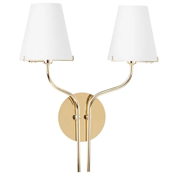 Lightstar 758622 Бра DIAFANO 2х40W G9 ЗОЛОТО/БЕЛЫЙ