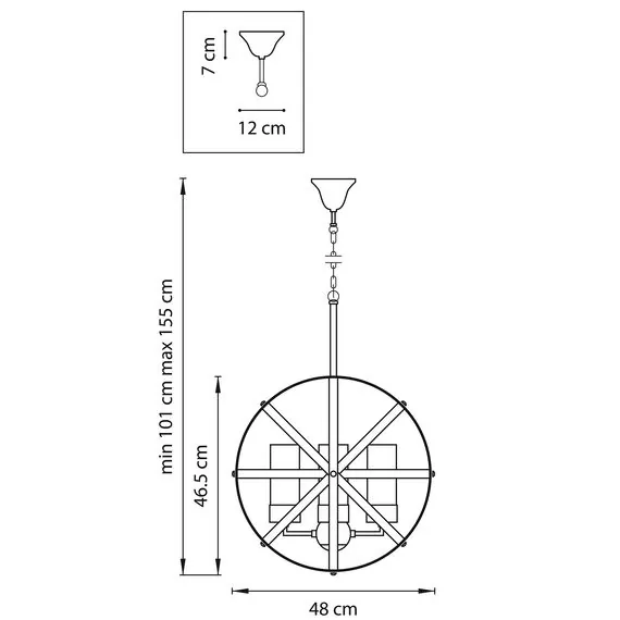 Lightstar 731147 Люстра CERO 4х40W E14 ЧЕРНЫЙ/ЗОЛОТО/БЕЛЫЙ, изображение 2