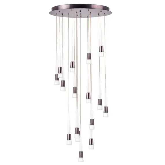 Lightstar 757161 Люстра CONE LED 80W 4480LM КОФЕЙНЫЙ/БЕЛЫЙ/ПРОЗРАЧНЫЙ 3000K