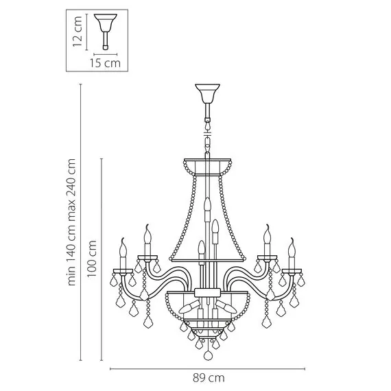 Lightstar 700294 Люстра подвесная CLASSIC 29х60W E14 ХРОМ, изображение 2