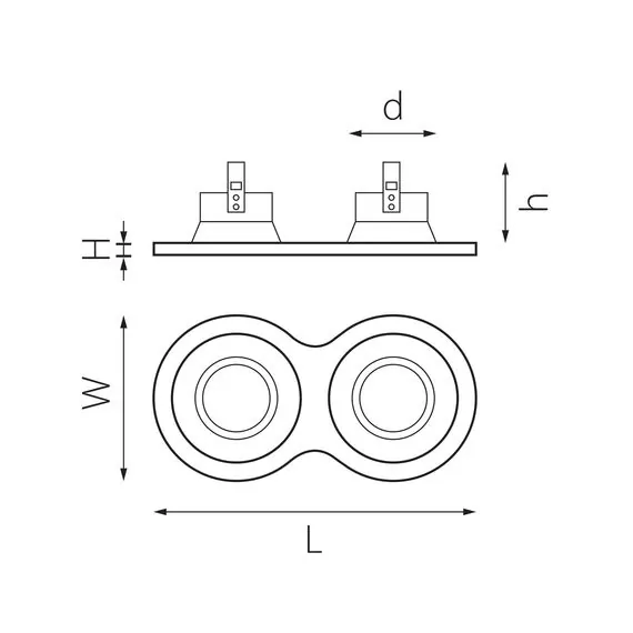 Lightstar D6260707 Светильник DOMINO ROUND МR16 (214626+214607+214607), изображение 2