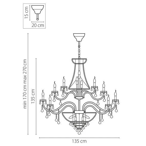 Lightstar 700514 !3 КОР!!! Люстра подвесная CLASSIC 51х60W E14 ХРОМ, изображение 2