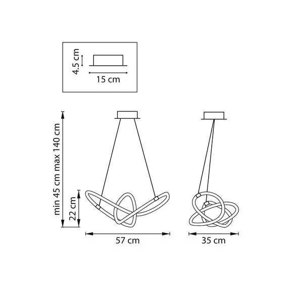 Lightstar 737503 Люстра CORINTO 35W LED 3007LM 360G ЗОЛОТО DIM 3000-6000K, изображение 2