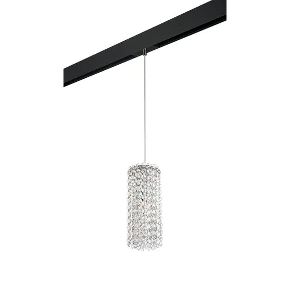 Lightstar PRO795324 Светильник д/1-фазн трека CRISTALLO 1х40W G9 ХРОМ/ЧЕРНЫЙ (795324+595007)