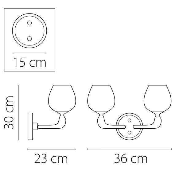 Lightstar 706622 Бра DELTA 2х40W E14 ЗОЛОТО, изображение 2
