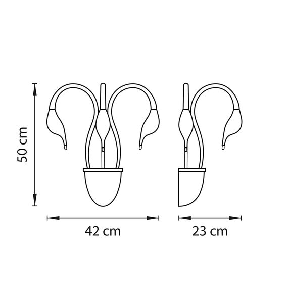 Lightstar 751637 Бра Cigno collo 3х20W G4 ЧЕРНЫЙ, изображение 2