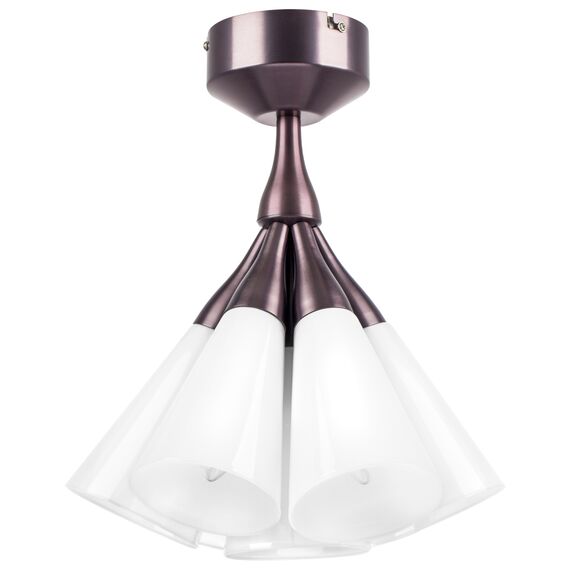 Lightstar 757070 Люстра CONE 7х10W (led) E14 КОФЕЙНЫЙ/БЕЛЫЙ