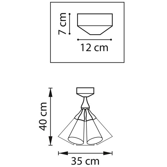 Lightstar 757070 Люстра CONE 7х10W (led) E14 КОФЕЙНЫЙ/БЕЛЫЙ, изображение 3