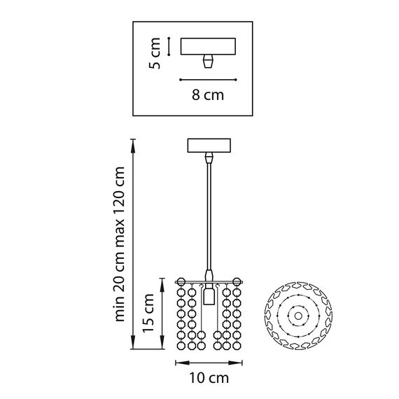 Lightstar 795314 Подвес CRISTALLO 1х40W G9 ХРОМ, изображение 2