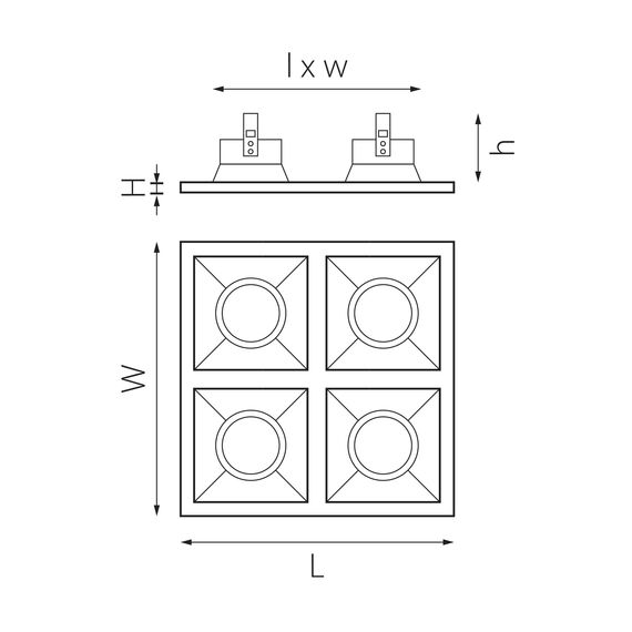 Lightstar D54706060707 Светильник DOMINO QUADRO МR16 (214547+214506+214506+214507+214507), изображение 2