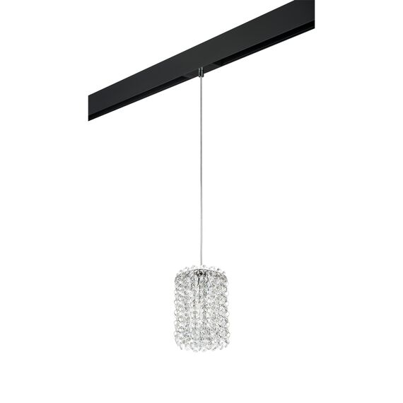 Lightstar PRO795314 Светильник д/1-фазн трека CRISTALLO 1х40W G9 ХРОМ/ЧЕРНЫЙ (795314+595007)