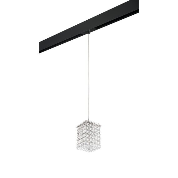 Lightstar PRO795414 Светильник д/1-фазн трека CRISTALLO 1х40W G9 ХРОМ/ЧЕРНЫЙ (795414+595007)