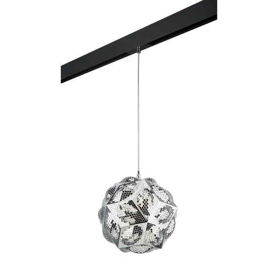 Lightstar PRO724314 Светильник д/1-фазн трека FERMO 1х40W E27 ХРОМ/ЧЕРНЫЙ (724314+595007)