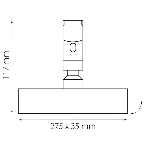 Lightstar 267337 Светильник 48V д/1-фазн трека DUE LED 10W 300LM 100G ЧЕРНЫЙ 3000K IP20, изображение 2