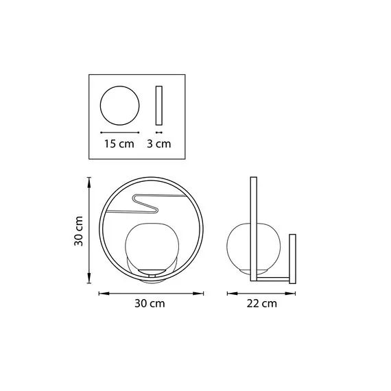 Lightstar 762617 Бра ENNA 1х40W E14 ЧЕРНЫЙ/ЗОЛОТО, изображение 2