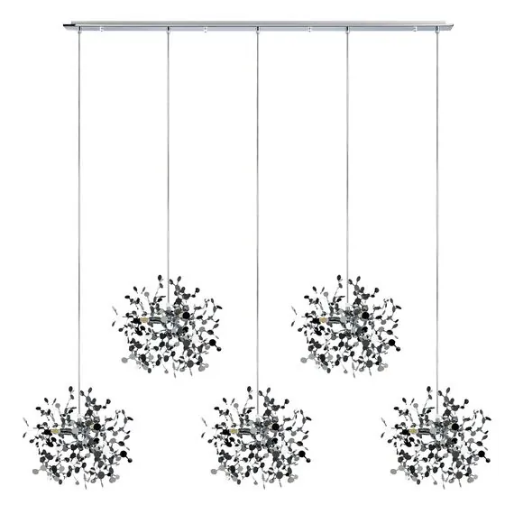 Lightstar L5PL721134 Подвес пятерной линейный EXTRA 5x3x5W(led) G9  (721134 - 5 + 572164 -1) ХРОМ