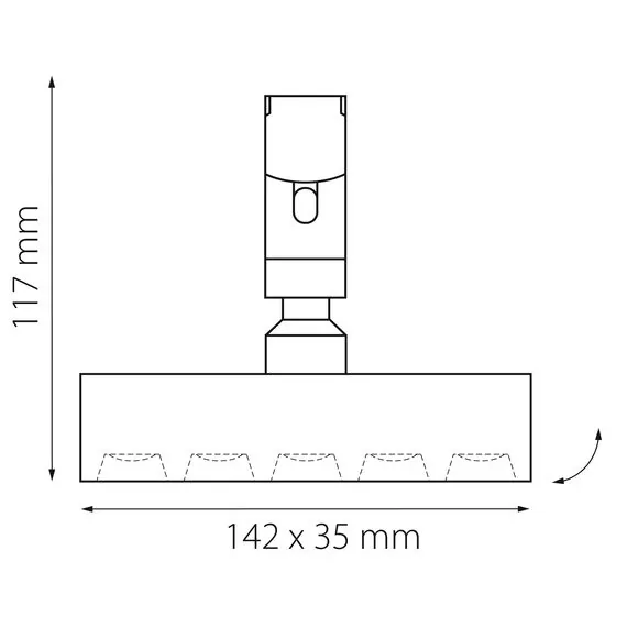 Lightstar 267437 Светильник 48V д/1-фазн трека DUE LED 5W 220LM 24G ЧЕРНЫЙ 3000K IP20, изображение 2
