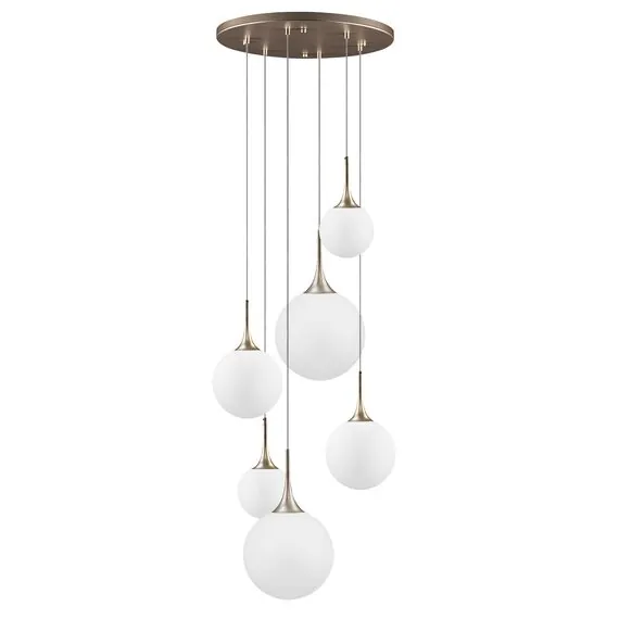 Lightstar 813063 Люстра GLOBO 6х40W E14 champagne gold/white