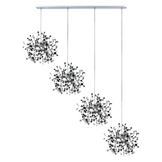 Lightstar L4PL721134 Подвес четверной линейный EXTRA 4x3x5W(led) G9  (721134 - 4 + 572144 -1) ХРОМ