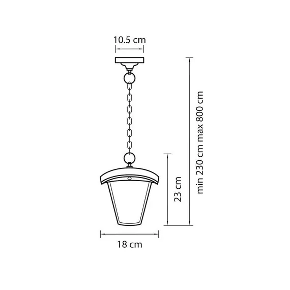 Lightstar 375070 Светильник уличн подвесной LAMPIONE LED 8W 360LM 3000K IP54, изображение 2