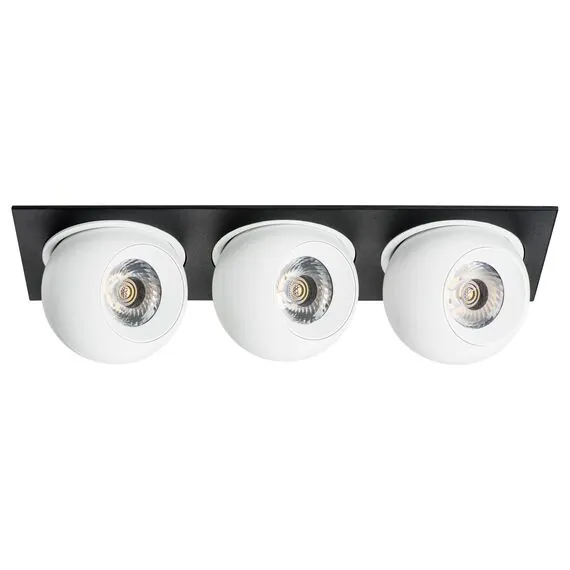 Lightstar i537626262 Светильник INTERO LED 9W*3 850LM*3 24G ЧЕРНЫЙ/БЕЛЫЙ 3000K (217537+217062+217062+217062)