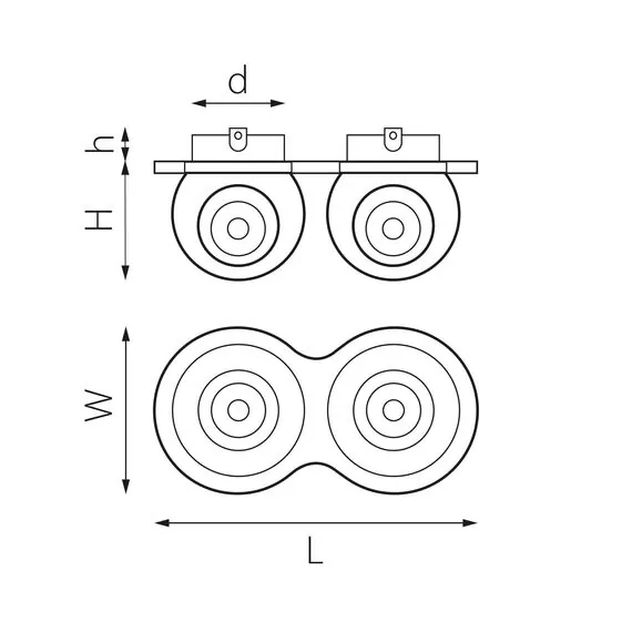 Lightstar i6276262 Светильник INTERO LED 9W*2 850LM*2 24G ЧЕРНЫЙ/БЕЛЫЙ 3000K (217627+217062+217062), изображение 2