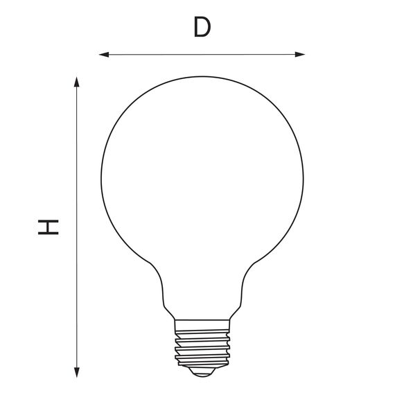 Lightstar 933104 Лампа LED FILAMENT 220V G95 E27 8W=80W 720LM 360G CL 4000K 30000H, изображение 2