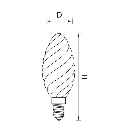 Lightstar 933702 Лампа LED FILAMENT 220V C35 E14 6W=65W 400-430LM 360G CL 3000K 30000H, изображение 2