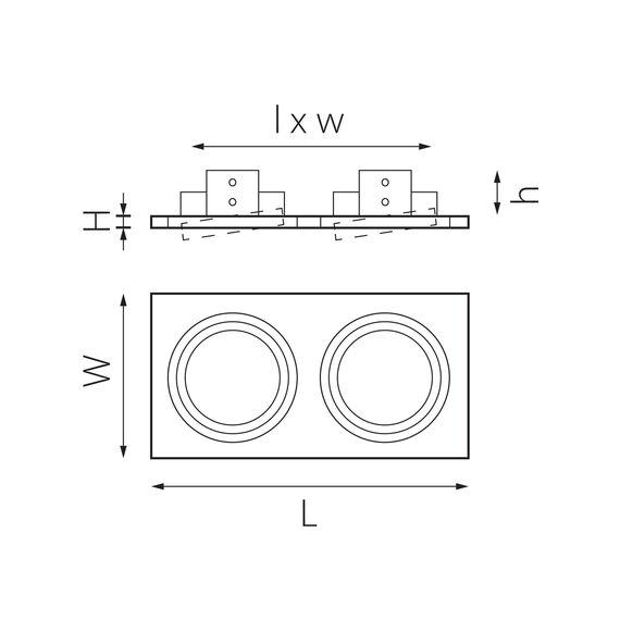 Lightstar i8260909 Светильник INTERO 111 Double QUADRO (217826+217909+217909), изображение 2