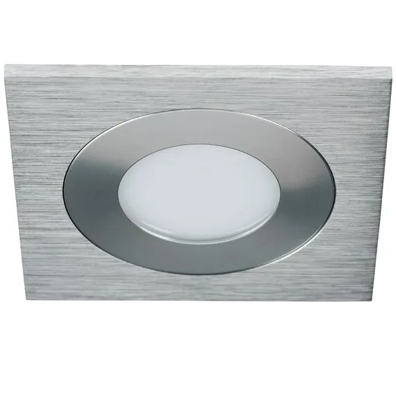 Lightstar 212181 Светильник LEDDY QUAD LED 3W 240LM АЛЮМИНИЙ 4000K в стену в подрозетник с трансф(в комплекте)