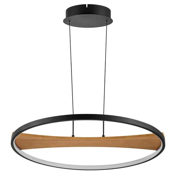 Lightstar 723127 Люстра LODI LED 36W 2880LM ЧЕРНЫЙ/ДЕРЕВО 3000K