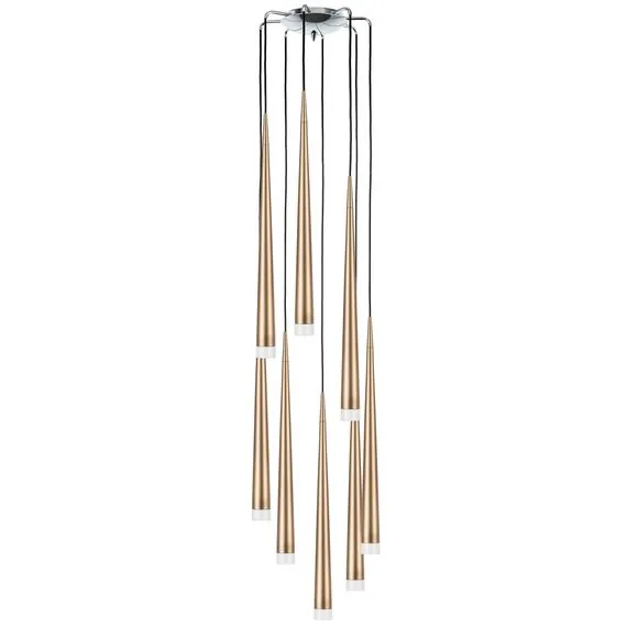 Lightstar 807083 Подвес PUNTO 8х25W G9 chrome + champagne