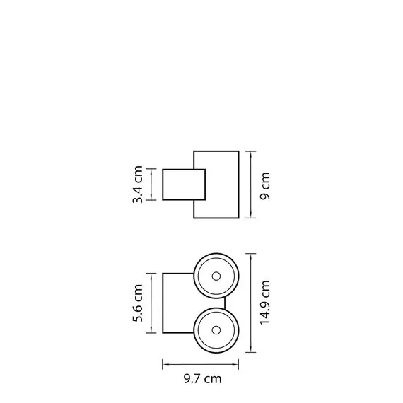Lightstar 352694 Светильник PARO LED 2*2*6W 1920LM 24G СЕРЫЙ 4000K IP65, изображение 2
