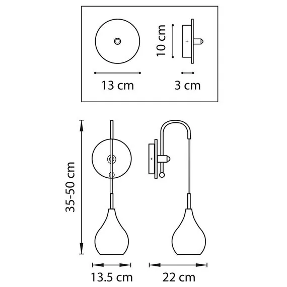 Lightstar 803533 Бра PENTOLA 1х25W G9 ХРОМ/ЯНТАРЬ, изображение 2