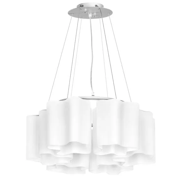 Lightstar 802160 Подвес NUBI 6х40W E27 ХРОМ/БЕЛЫЙ