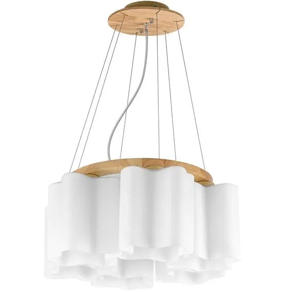 Lightstar 802165 Подвес NUBI LEGNO 6х40W E27 СВЕТЛОЕ ДЕРЕВО/БЕЛЫЙ