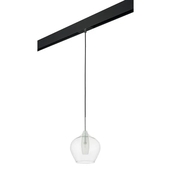 Lightstar PRO803041 Светильник д/1-фазн трека PENTOLA 1х25W G9 ХРОМ/ПРОЗРАЧНЫЙ/ЧЕРНЫЙ (803041+595007)
