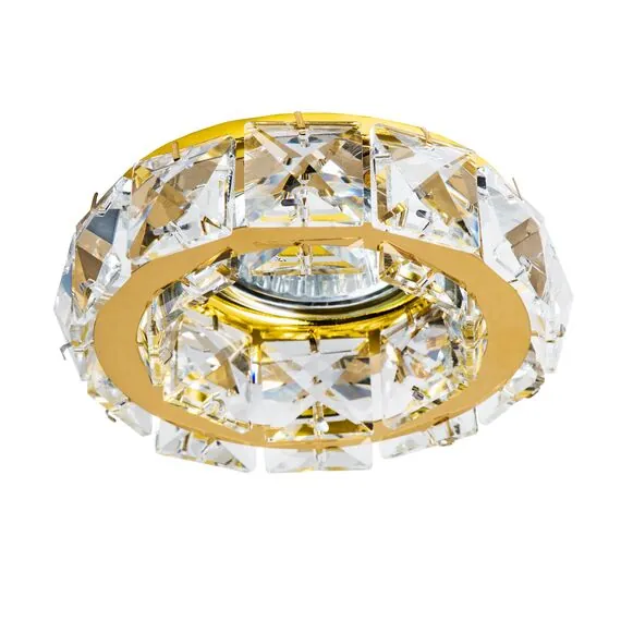 Lightstar 032702 Светильник ONDA MR16/HP16 ЗОЛОТО/ХРУСТАЛЬ ПРОЗРАЧНЫЙ