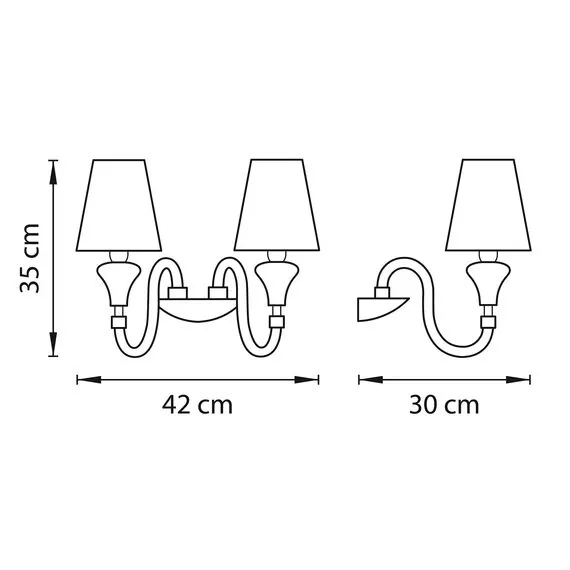 Lightstar 809626 Бра OTTO 2х40W E14 БЕЛЫЙ ткань, изображение 2