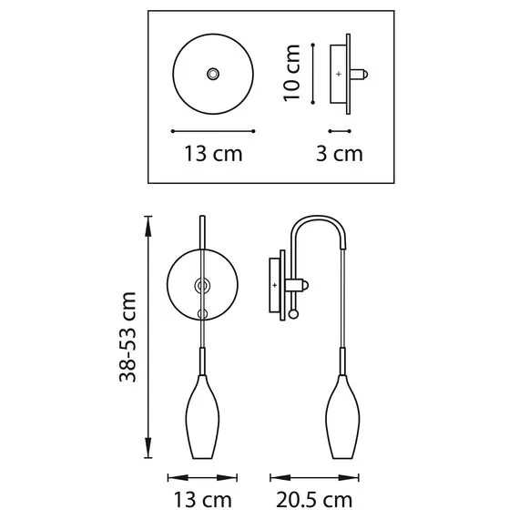 Lightstar 803523 Бра PENTOLA 1х25W G9 ХРОМ/ЯНТАРЬ, изображение 2