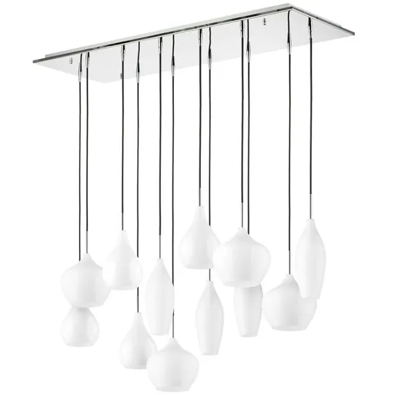 Lightstar 803120 Подвес PENTOLA 12x40W E14 ХРОМ/БЕЛЫЙ