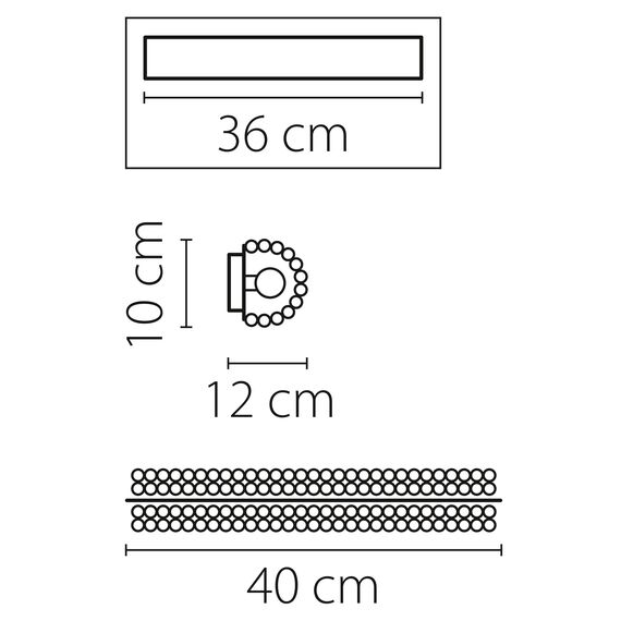 Lightstar 704634 Бра зерк. MONILE 3х40W E14 ХРОМ, изображение 2