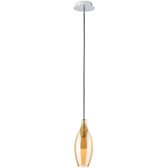 Lightstar 803023 Подвес PENTOLA 1х25W G9 ХРОМ/ЯНТАРЬ