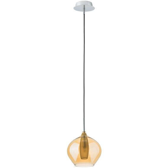 Lightstar 803043 Подвес PENTOLA 1х25W G9 ХРОМ/ЯНТАРЬ